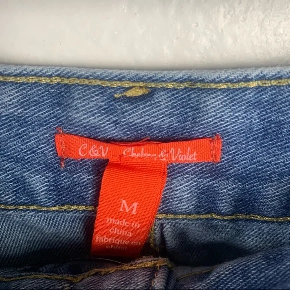 CHELSEA & VIOLET 2 TONED JEAN SKIRT - Picture 5 of 9